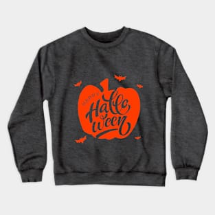 Nice Pumpkin Happy Halloween Typography Crewneck Sweatshirt